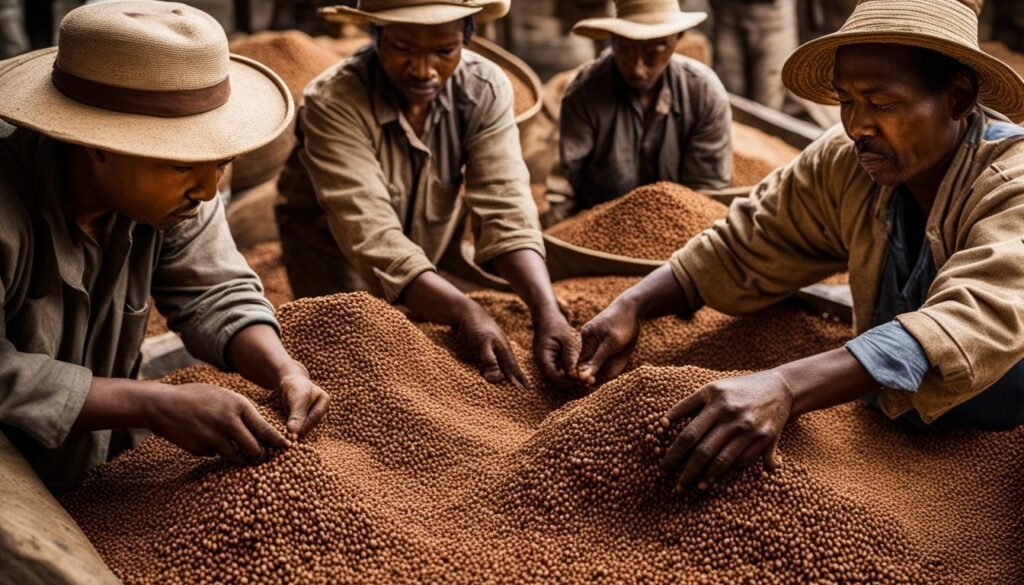 Coffee beans storage and grading