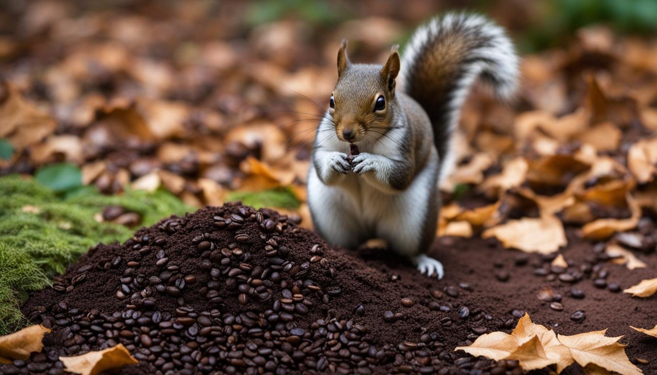 Do coffee grounds keep squirrels away