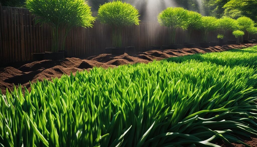 Using Coffee Grounds as Mulch in onions garden