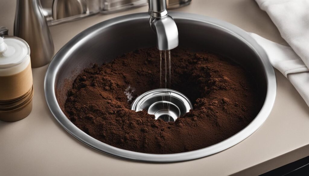 coffee grounds and drain blockage