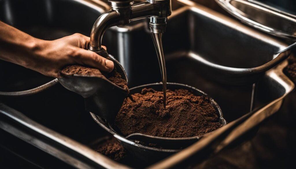 coffee grounds and drain maintenance
