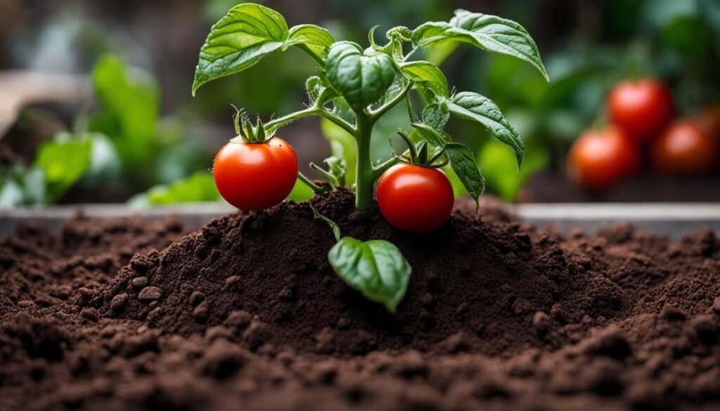 coffee grounds and tomato plants