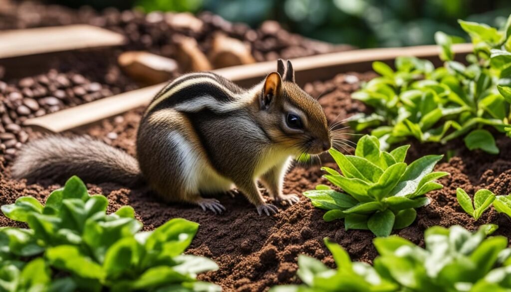 coffee grounds as a chipmunk repellent