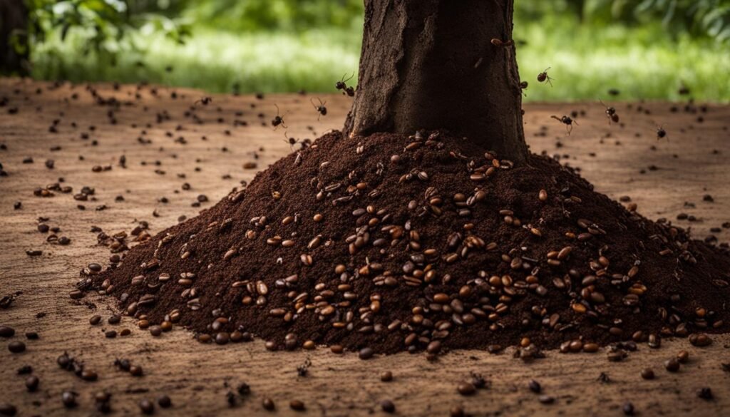coffee grounds as insect deterrent