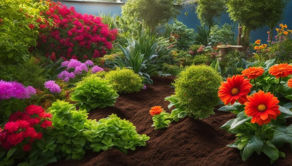 coffee grounds in garden