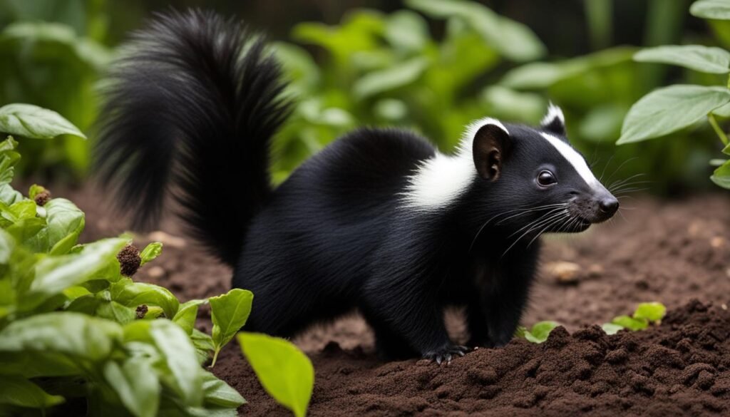 using coffee grounds to repel skunks